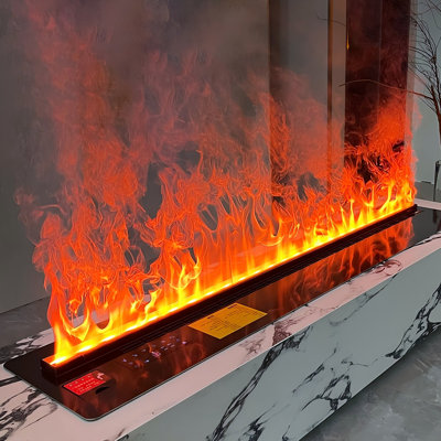 47.24"Recessed Built-In Household 3D Atomizing Electric Fireplace Humidifier with Simulated Water Vapor Flame