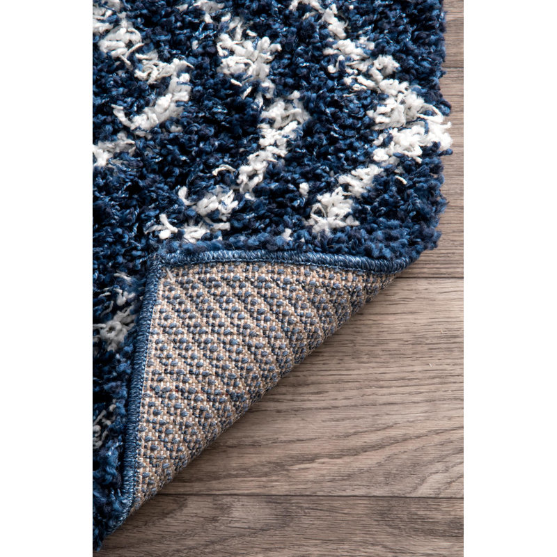Geometric Shag Area Rug, Rectangle 239 x 305cm