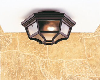 6 Panel Black Outdoor Bulkhead Light