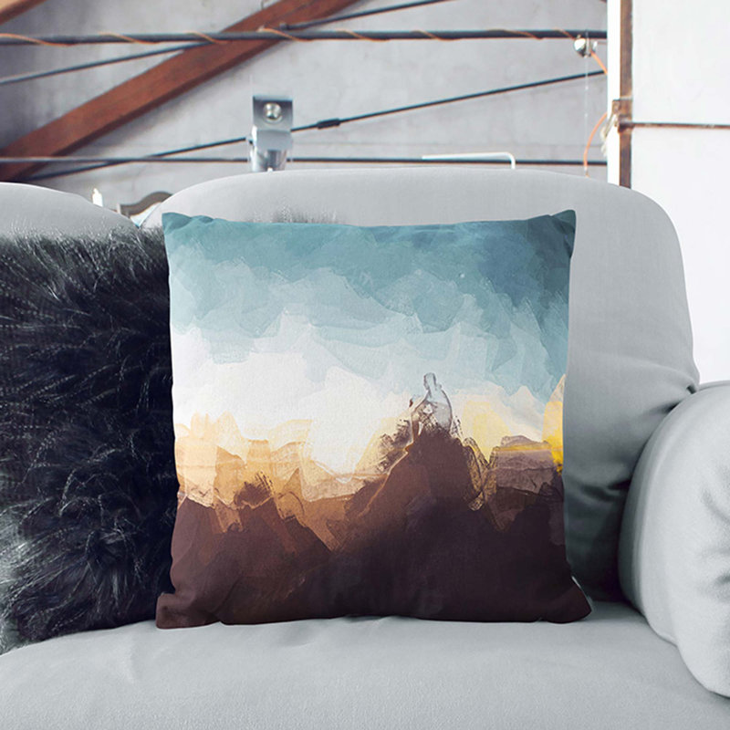 Abstract Square Throw Cushion, 40cm H x 40cm W x 15cm D