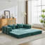 Canapé à compression, canapé-lit convertible au sol avec structure de forme fixe, canapé modulaire sans os sans causeuse, sans assemblage requis, tissu chenille, pour la chambre à coucher du salon-2123844682