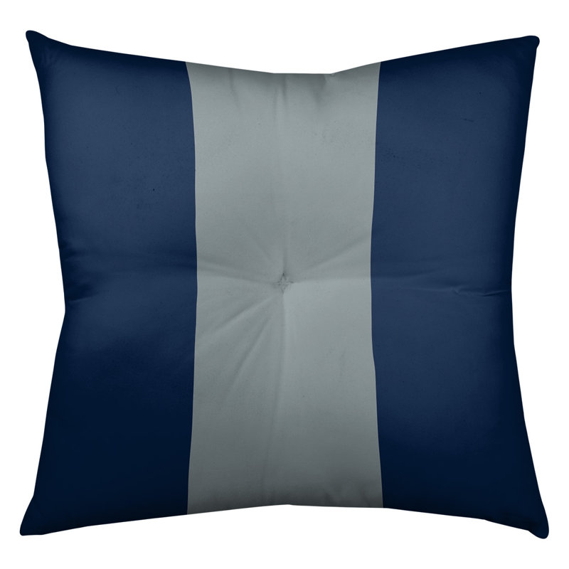  Tufted Floor Pillow, 30" x 30", Away Blue/Silver