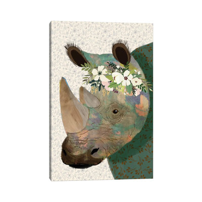 Rhino by Mia Charro - Wrapped Canvas Gallery-Wrapped Canvas Giclée