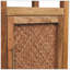 Étagère ouverte en bois massif avec armoire, brun, 3 tablettes, 1 tiroir