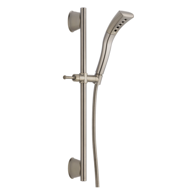 Universal Showering Components Slide Bar Full/Standard Handheld Shower Head with H2Okinetic Technology