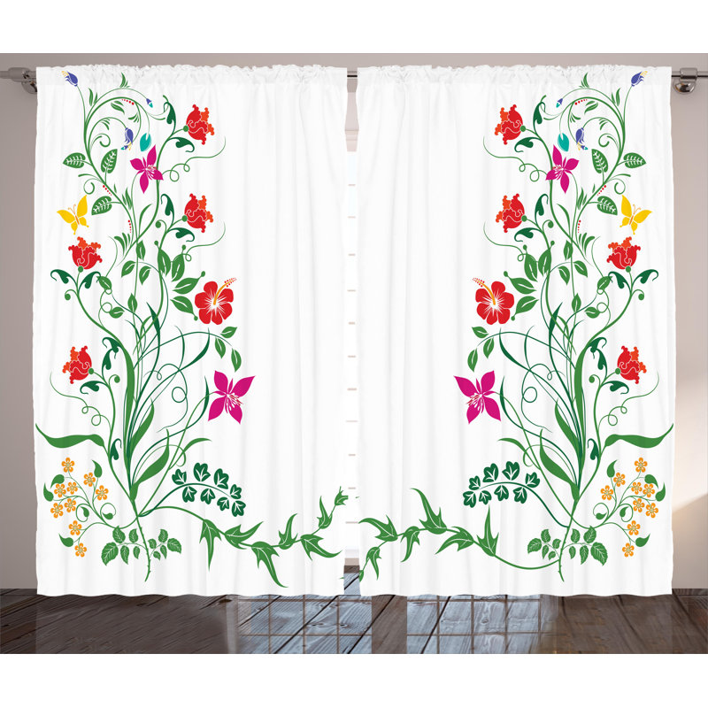 Collingdale Semi Sheer Curtain Pair, 54" W x 108" L