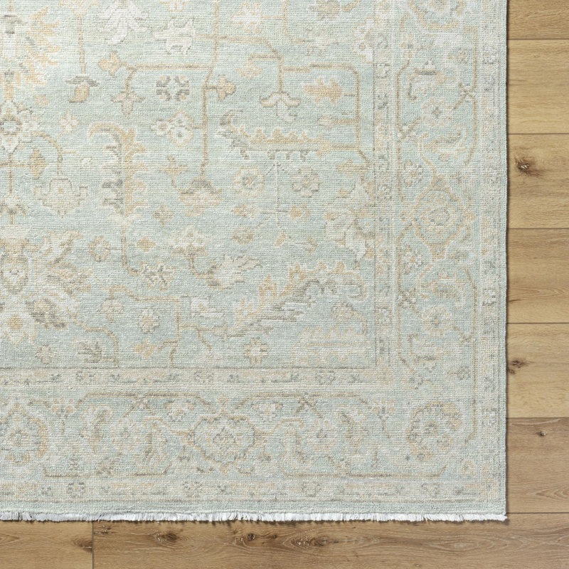 Anelka Handmade Wool Abstract Area Rug, Rectangle 6' x 9'