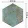 Zinc Hex 10" x 11" Porcelain Wall and Floor Tile