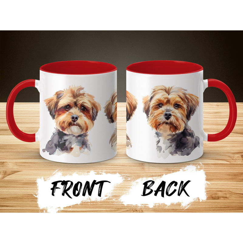 Ceramic Coffee Mug, Red, 3