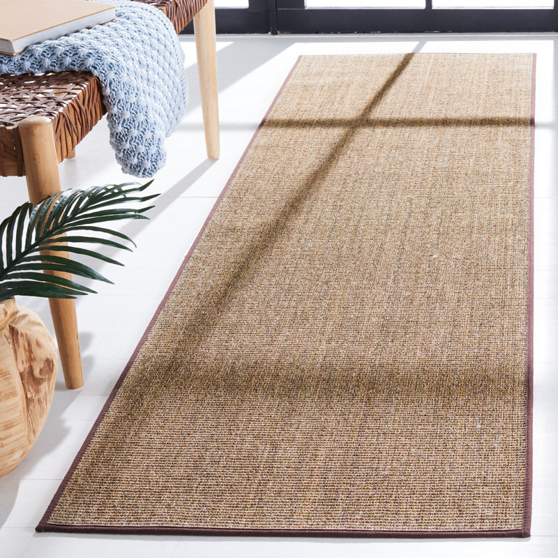 Martha Stewart Sisal/Jute Solid Color Rug in Brown, Runner 2'3" x 10'
