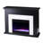 Color Changing Marble Tiled Fireplace Black