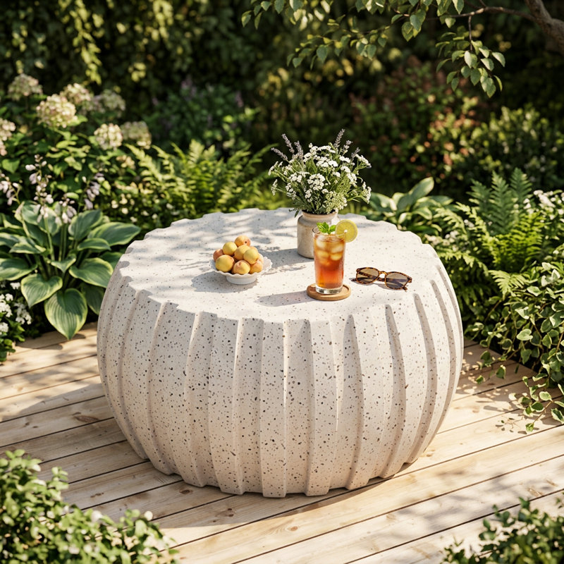 Modern Waterproof Square Coffee Table with Durable Weather-Resistant Construction