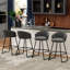 Tabouret de comptoir rembourré avec structure en métal-544041813-544041814