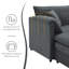 Canapé modulaire en chenille avec coussins doubles-466173739