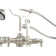 P1014 British Telephone Tub Faucet with Metal Handheld Shower and Lever Handle