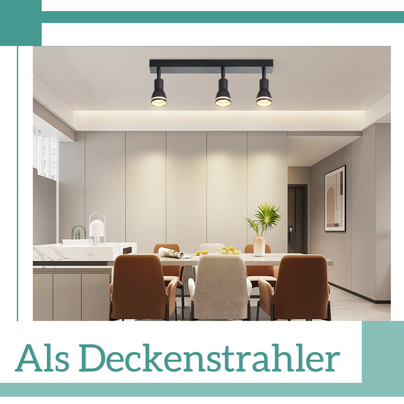 Deckenleuchte 3-flammig, Black