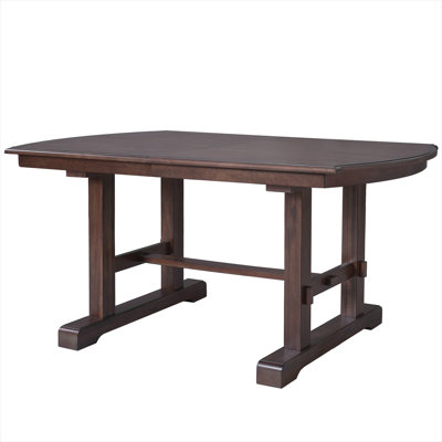 Extendable Farmhouse Dining Table with Removable Leaf, 59-77 Inch, Acacia and MDF, Cherry Finish, Seats 4-8
