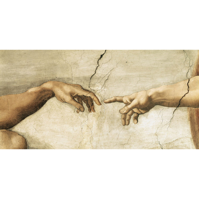The Creation Of Adam by Michelangelo - Wrapped Canvas Print, 50cm H x 100cm W x 4cm D