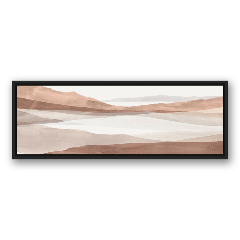 Paysage bohémien, H 13,75 po x l 37,75 po x P 1,75 po, Cadre flottant