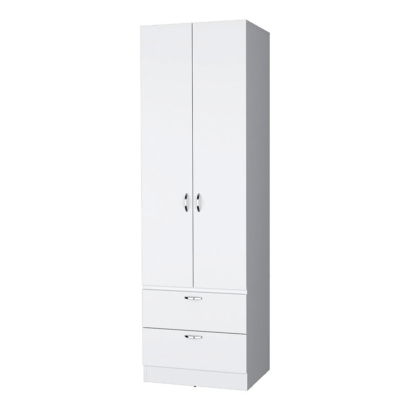 Garde-robe 2 tiroirs 2 portes, Blanc