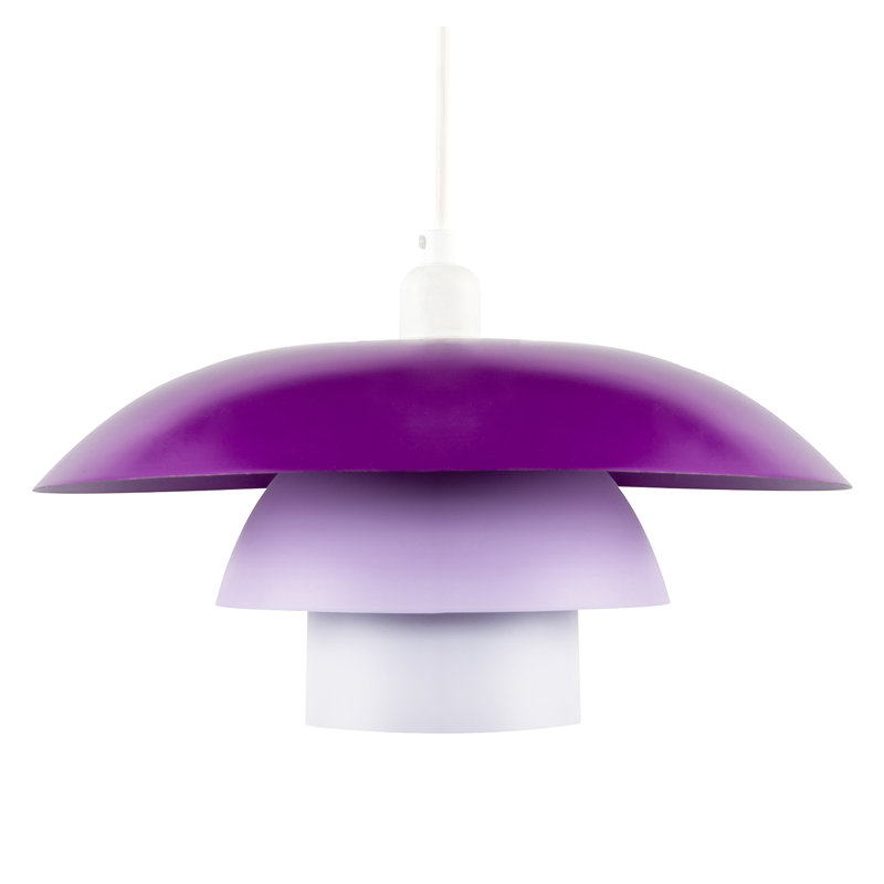 18cm H Metal Novelty Pendant Shade ( Screw On ) in Purple