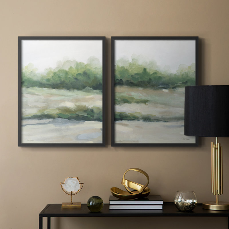 «Faded Morning I», reproduction encadrée de qualité supérieure - prête à être accrochée - aucun clou requis - aucun clou requis