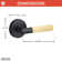 Aspra Round Privacy Rosette, Straight Knurled Grip