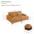 90" Wide Square Arm Corduroy Sofa-1295325148