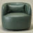 Jaydin 34" Wide Faux Leather Upholstered Swivel Armchair-651799810