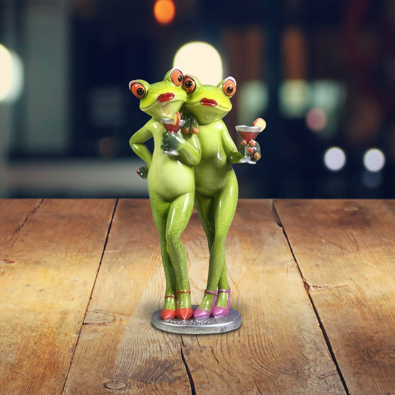 Figurine de grenouille 7,25 "avec dames
