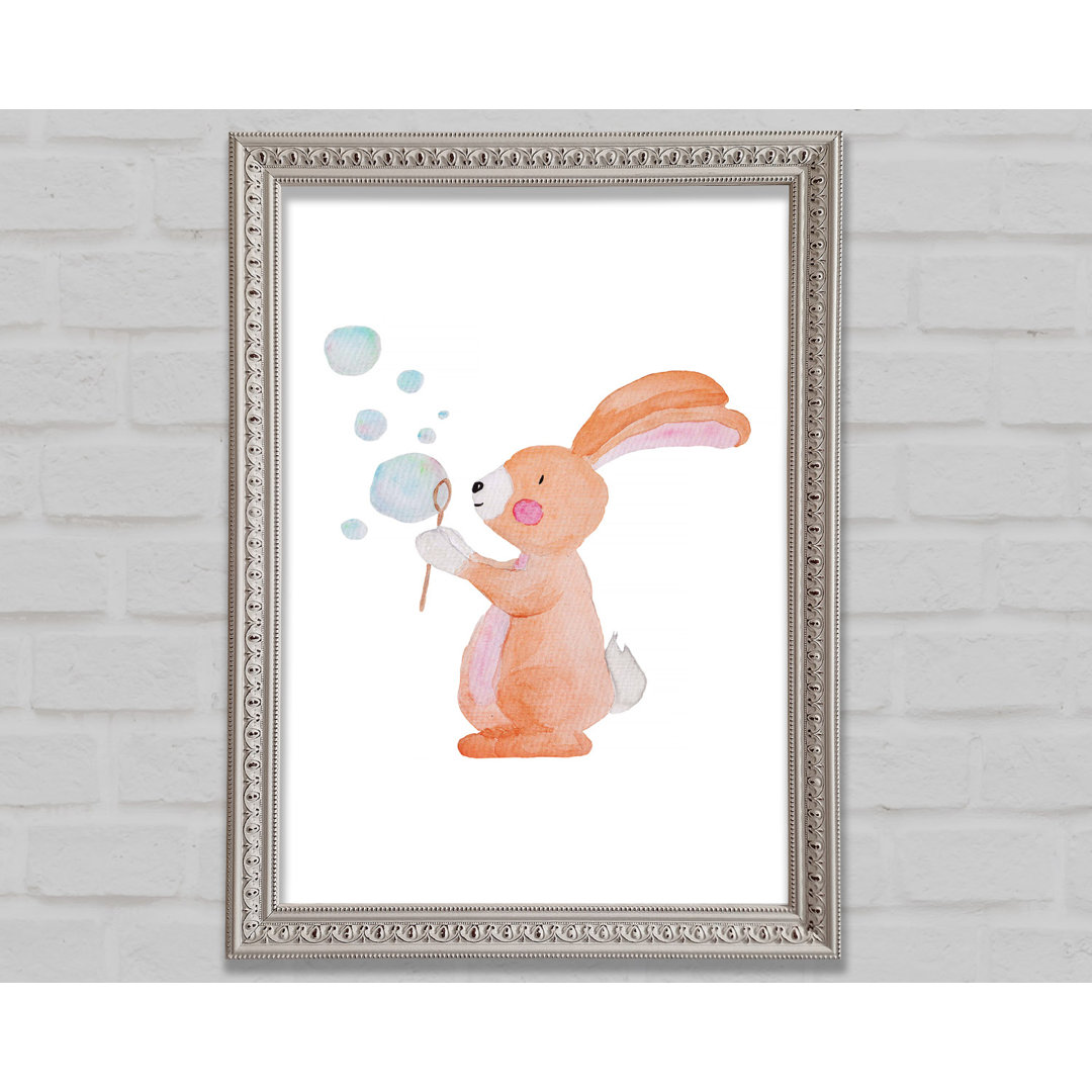 Bunny Bubble Love - Einzelne Bilderrahmen Kunstdrucke