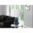 24" H Contemporary Lighting | Blue Glass & Ivory Cream Fabric Shade-107417427