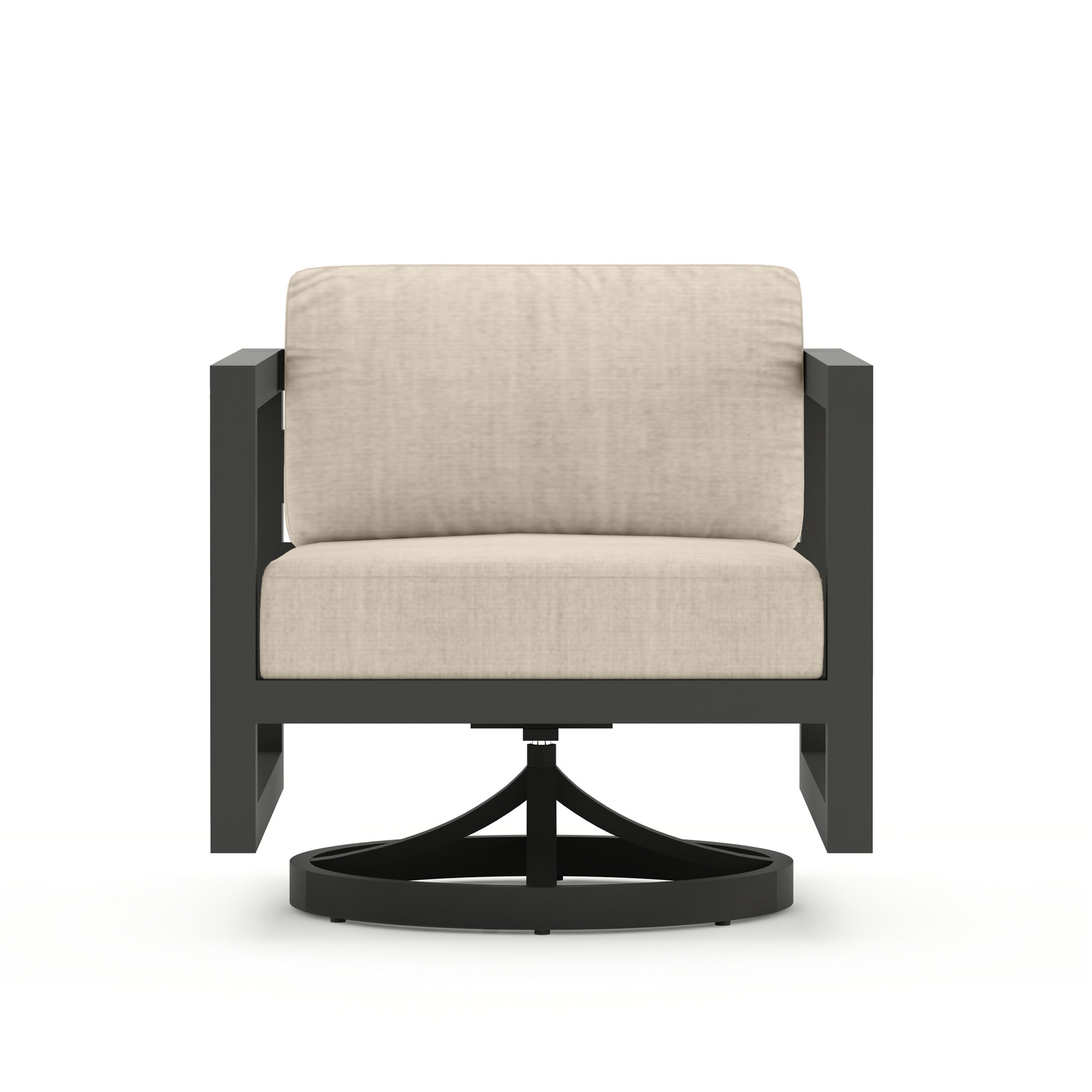 Yarieli Outdoor Chair with Sunbrella® Cushions, Canvas Flax Sunbrella® Canvas, Slate