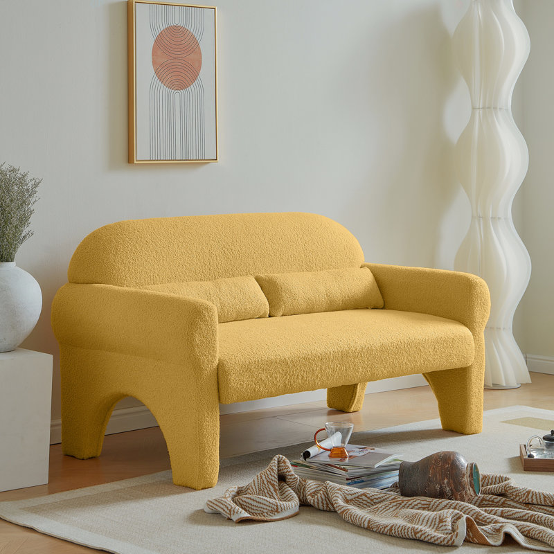 Causeuse moderne pour le salon, Jaune