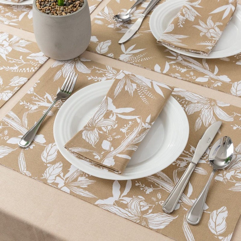 Serviette de table 100% coton sahrye, Taupe