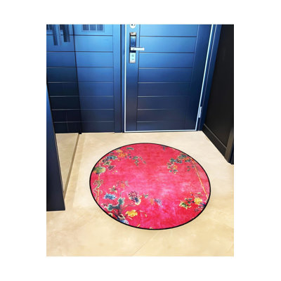 Tapis rond lavable à la machine