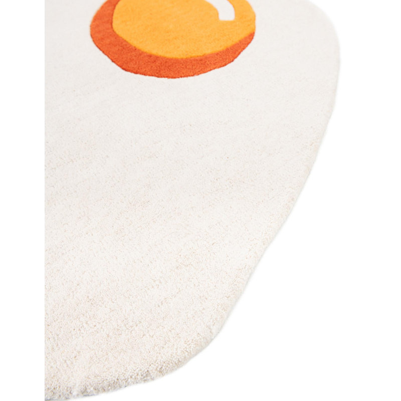 Tapis unique en laine pour enfants, Œuf 6 pi 1 po x 6 pi 1 po