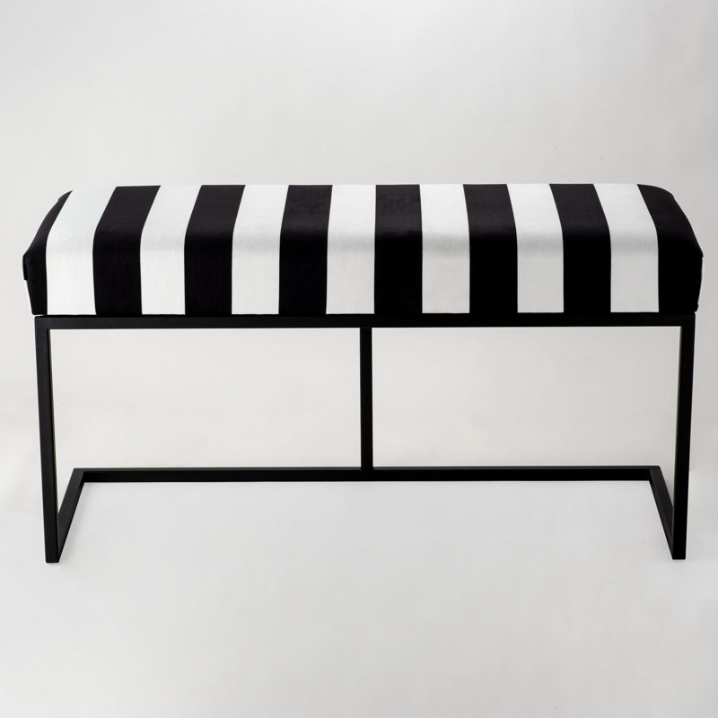 Fareen Velvet Upholstered Bench, 45 x 90 x 30cm