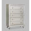 Commode de chambre à coucher à 5 tiroirs 1 pièce Glam