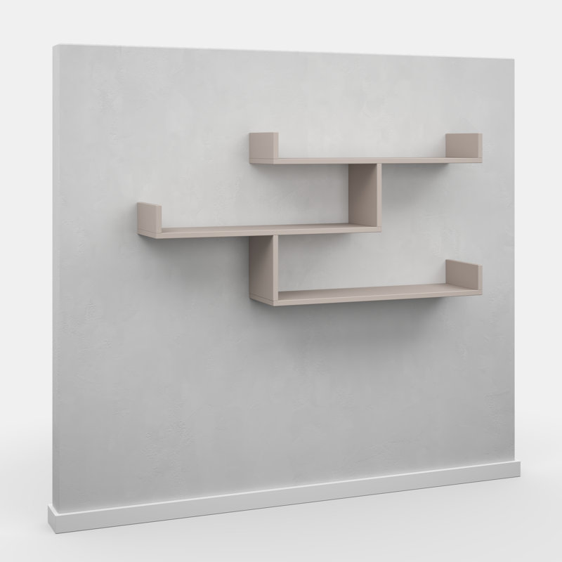 Ramage 3 Piece Floating Shelf, Light Mocha