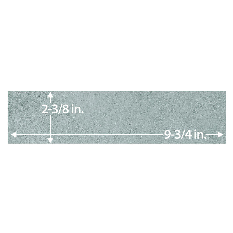 Atlas Brick 2-3/8 In. X 9-3/4 In. Porcelain Floor And Wall Tile, Gray
