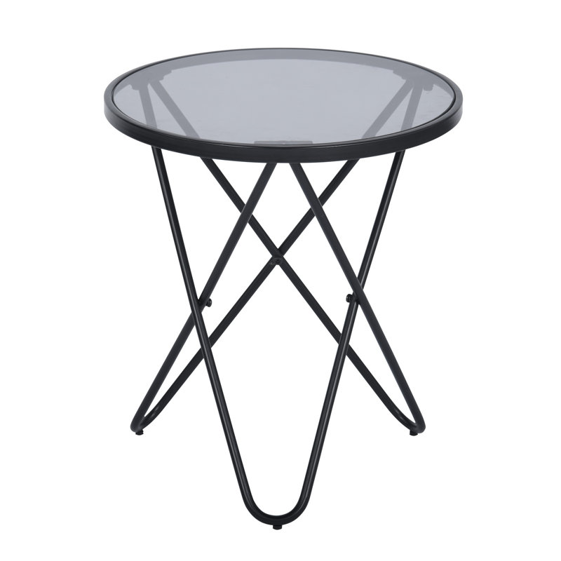 Gingras Side Table, Smoky Grey