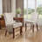 Double-Layer Cushioned Chenille Dining Chairs Side Chairs (Set of 8)-241847423