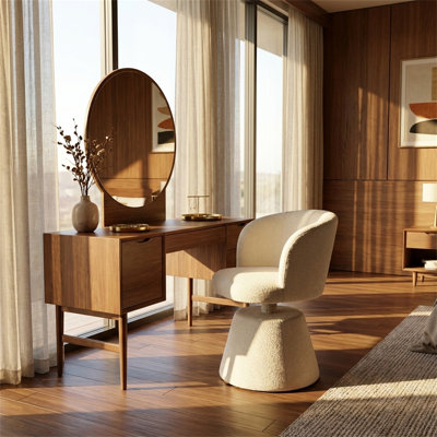 Bar Stool, Height-adjustable and Swivel, Upholstered in Chenille with Metal Base, Decorative Dressing Chair, Sold Individually, Modern-style Dining Chair