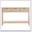 Console en rotin avec 3 tiroirs de rangement, table d'entrée en rotin avec porte coulissante en rotin naturel, table console pour salon, bureau, entrée ou mur de télévision