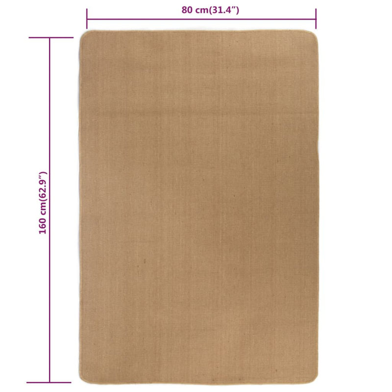 Padron Natural Rug, Rectangle 80 x 160cm