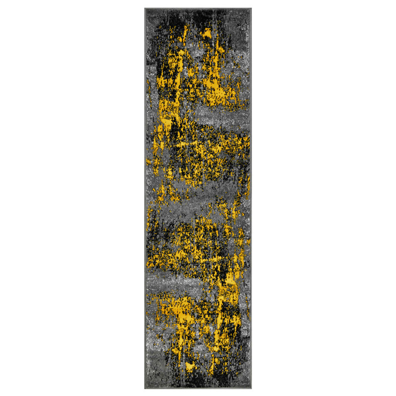 Abstract Indoor Rug, Runner 2' x 7'