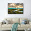 Ensemble de 1 tableau sur toile représentant un paysage de rivière-129062826-129062827