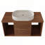 Meuble-lavabo mural 39,4 po avec céramique ovale