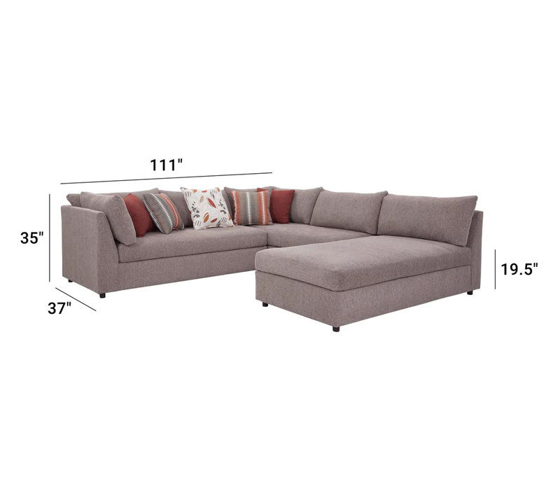Tiearra Upholstered U-Shaped Sectional Right Hand Facing